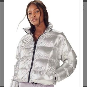 BRAND NEW FABLETICS SILVER PUFFER